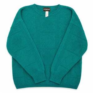 Vintage Espresso 100% Cotton Textured Diamond Pattern Sweater Size M
